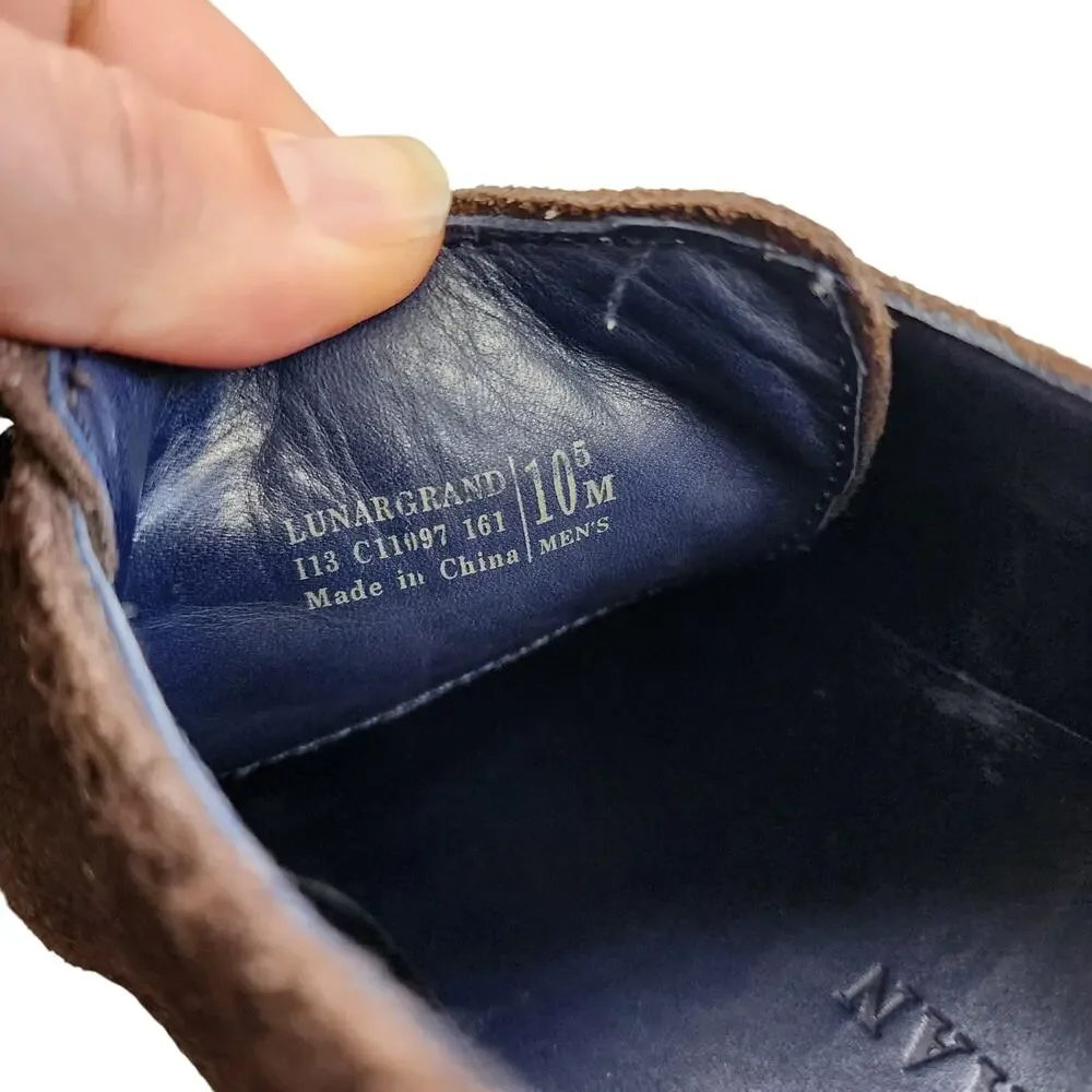 Cole Haan Mens Lunargrand Wingtip Suede‎ Oxford Shoes Size 10.5 Brown Orange